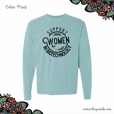 Support Women In Biotechnology LONG SLEEVE T-Shirt (S-3XL) - Multiple Colors!