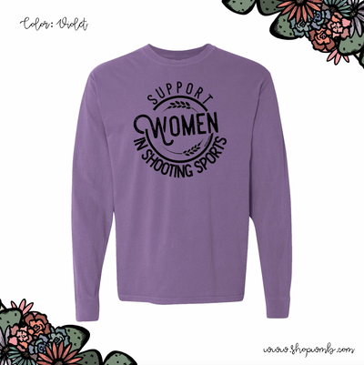 Support Women In Shooting Sports LONG SLEEVE T-Shirt (S-3XL) - Multiple Colors!