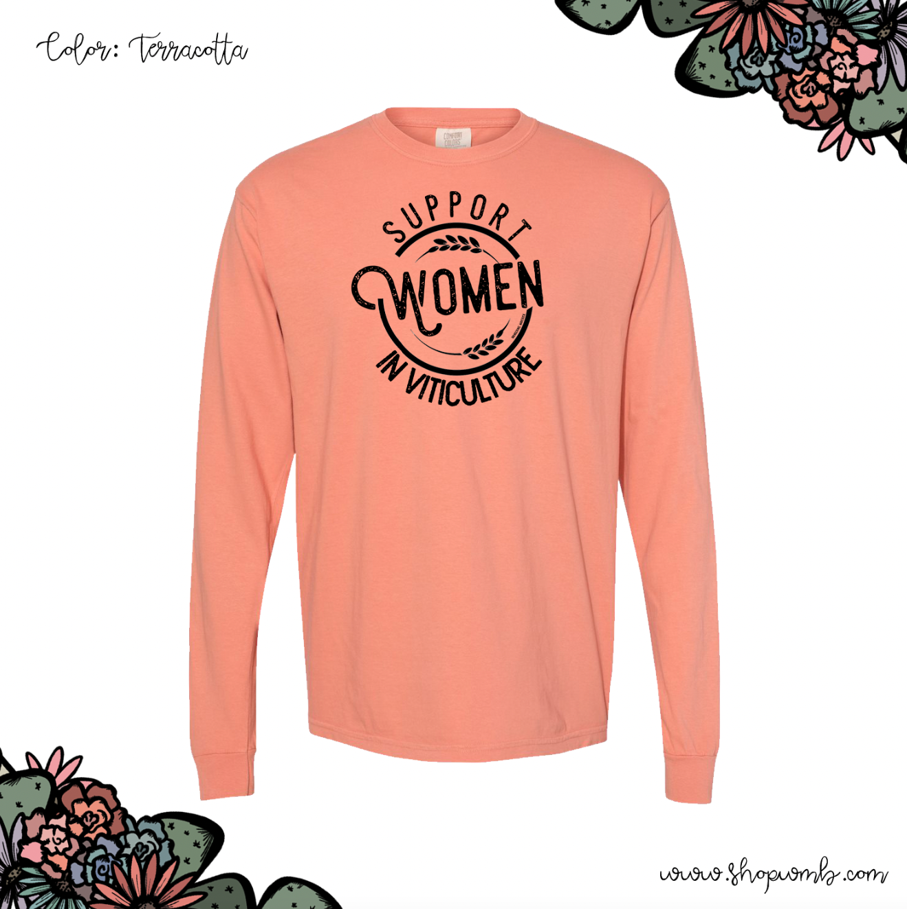 Support Women In Viticulture LONG SLEEVE T-Shirt (S-3XL) - Multiple Colors!
