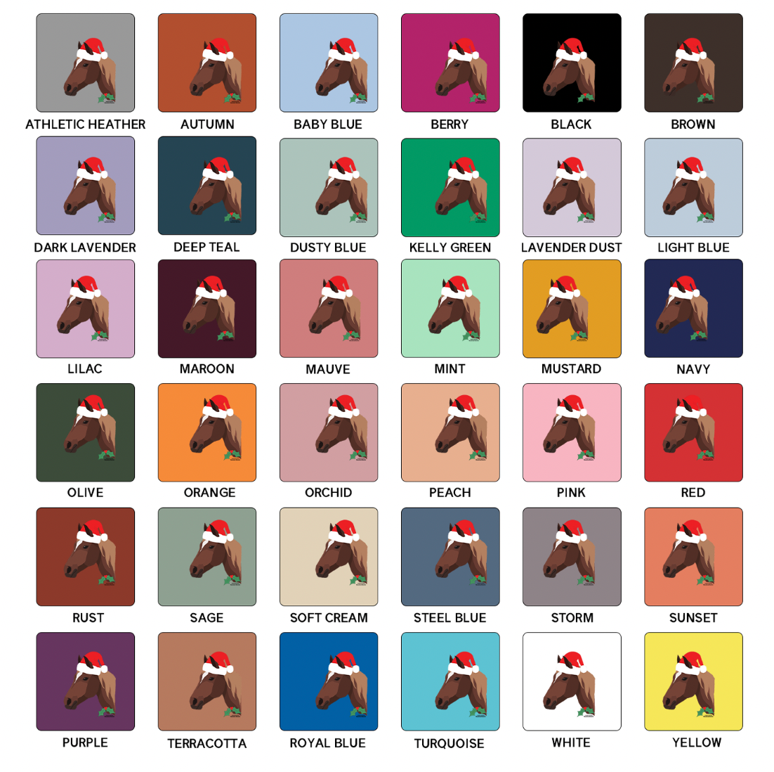 Christmas Spirit Horse T-Shirt (XS-4XL) - Multiple Colors!