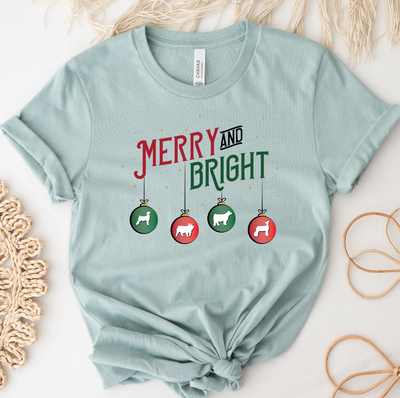 Merry & Bright Christmas T-Shirt (XS-4XL) - Multiple Colors!