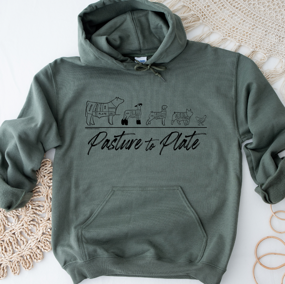 Pasture To Plate Hoodie (S-3XL) Unisex - Multiple Colors!