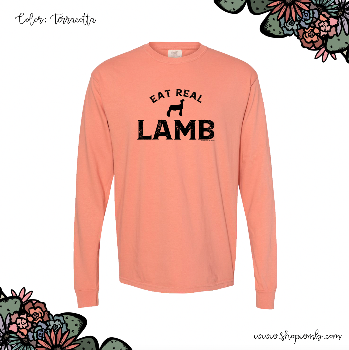 Eat Real Lamb LONG SLEEVE T-Shirt (S-3XL) - Multiple Colors!
