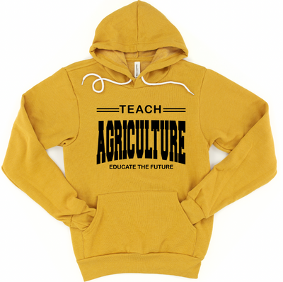 Teach Agriculture Educate The Future Black ink Hoodie (S-3XL) Unisex - Multiple Colors!