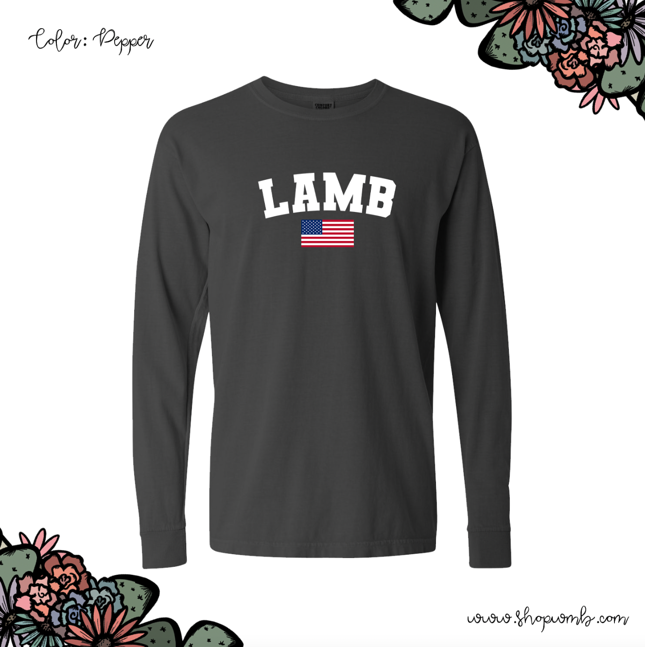 Lamb Flag LONG SLEEVE T-Shirt (S-3XL) - Multiple Colors!