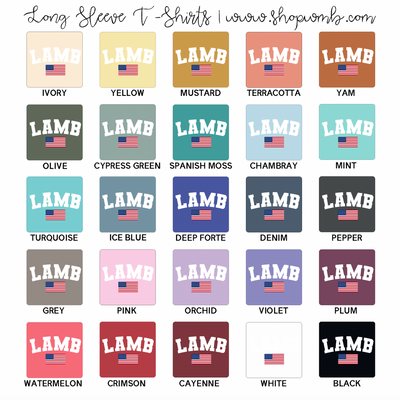 Lamb Flag LONG SLEEVE T-Shirt (S-3XL) - Multiple Colors!