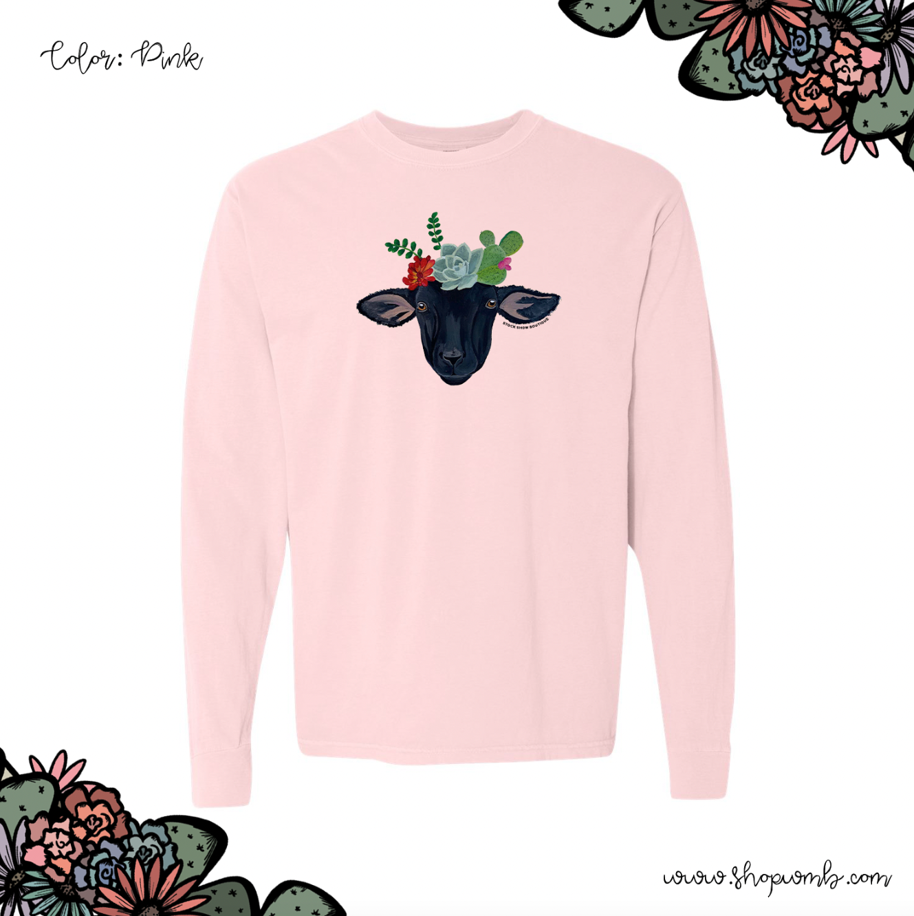Lamb Flower LONG SLEEVE T-Shirt (S-3XL) - Multiple Colors!