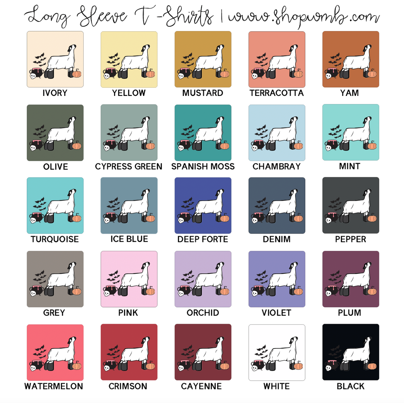 Ghost Lamb LONG SLEEVE T-Shirt (S-3XL) - Multiple Colors!
