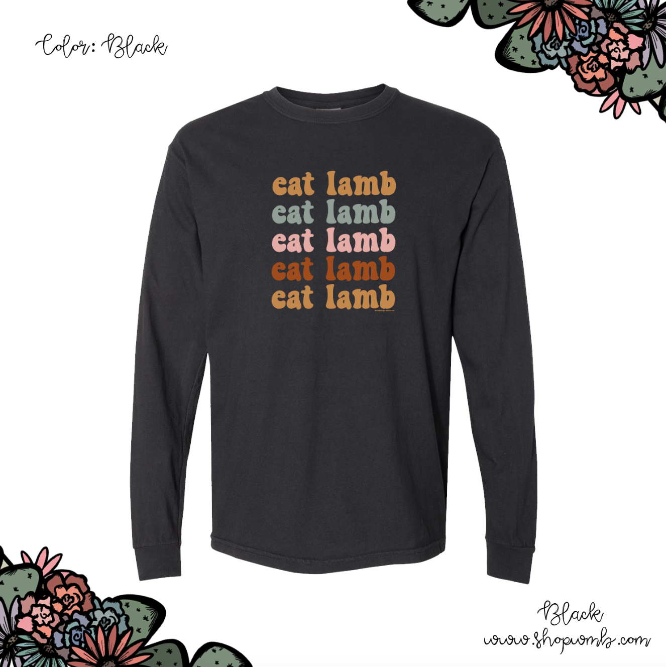 Groovy Eat Lamb LONG SLEEVE T-Shirt (S-3XL) - Multiple Colors!