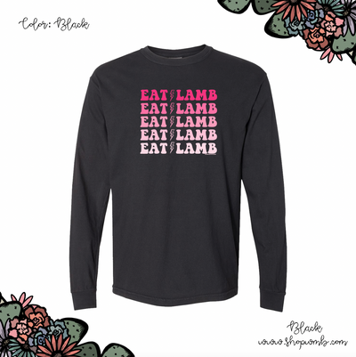 Eat Lamb Lightning Bolt Pink LONG SLEEVE T-Shirt (S-3XL) - Multiple Colors!