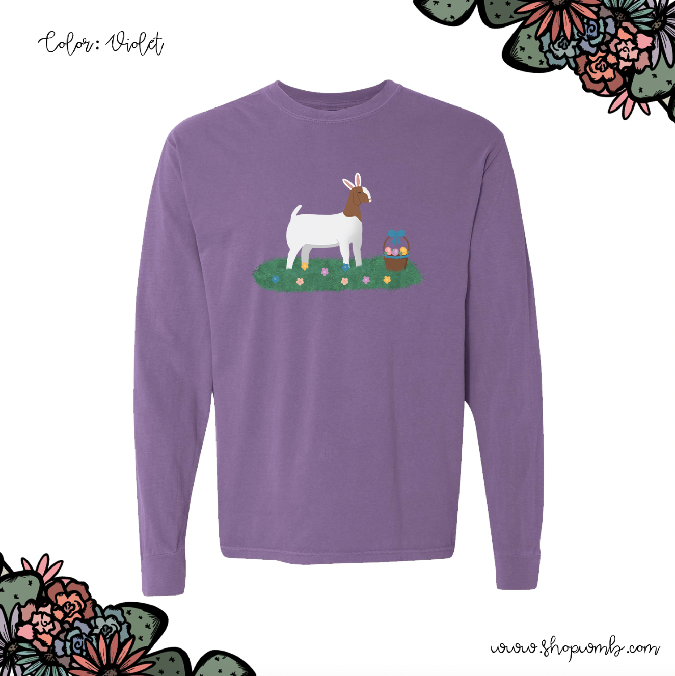 Easter Goat LONG SLEEVE T-Shirt (S-3XL) - Multiple Colors!