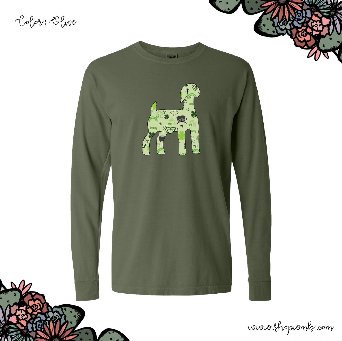 Saint Patrick Goat LONG SLEEVE T-Shirt (S-3XL) - Multiple Colors!