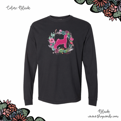 Goat Cactus Wreath LONG SLEEVE T-Shirt (S-3XL) - Multiple Colors!