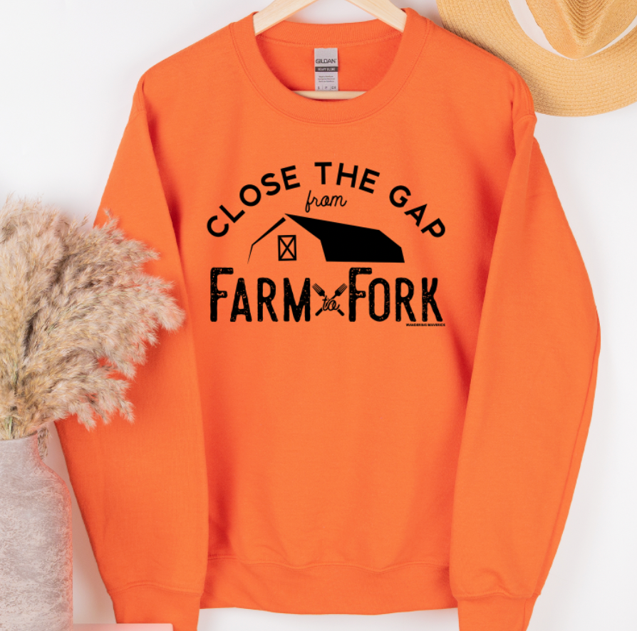 Close The Gap From Farm To Fork Crewneck (S-3XL) - Multiple Colors!