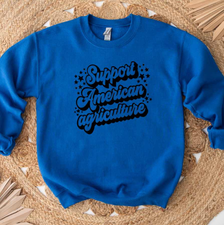 Retro Support American Agriculture Crewneck (S-3XL) - Multiple Colors!