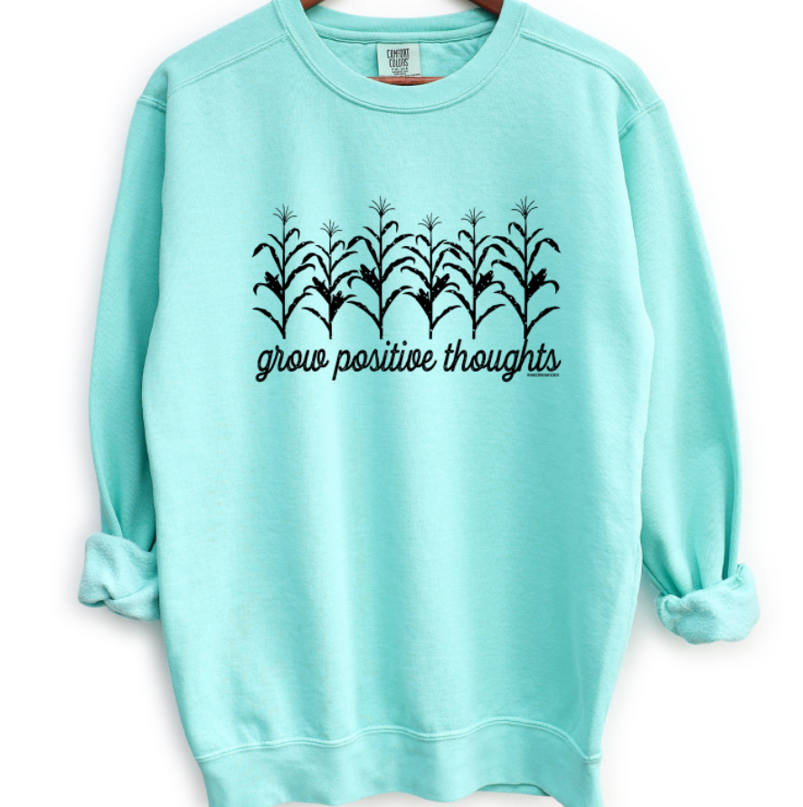 Grow Positive Thoughts Crops Crewneck (S-3XL) - Multiple Colors!