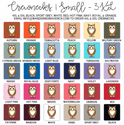 Advisor Owl Crewneck (S-3XL) - Multiple Colors!