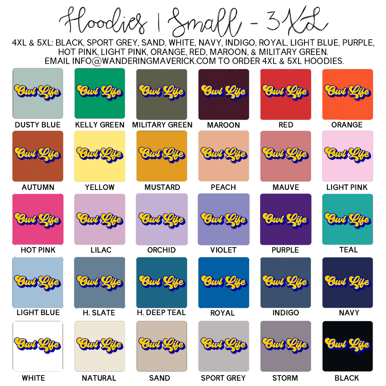 Owl Life Hoodie (S-3XL) Unisex - Multiple Colors!