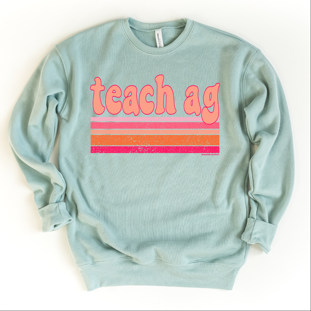 Peachy Teach Ag Crewneck (S-3XL) - Multiple Colors!