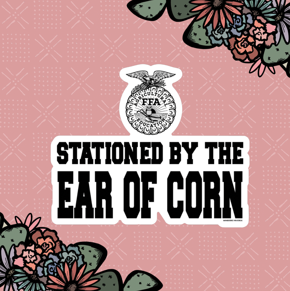 Stationed By The Ear Of Corn Sticker