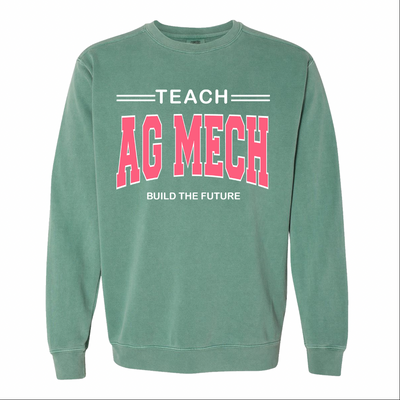 Teach Ag Mech Build The Future Pink Crewneck (S-3XL) - Multiple Colors!