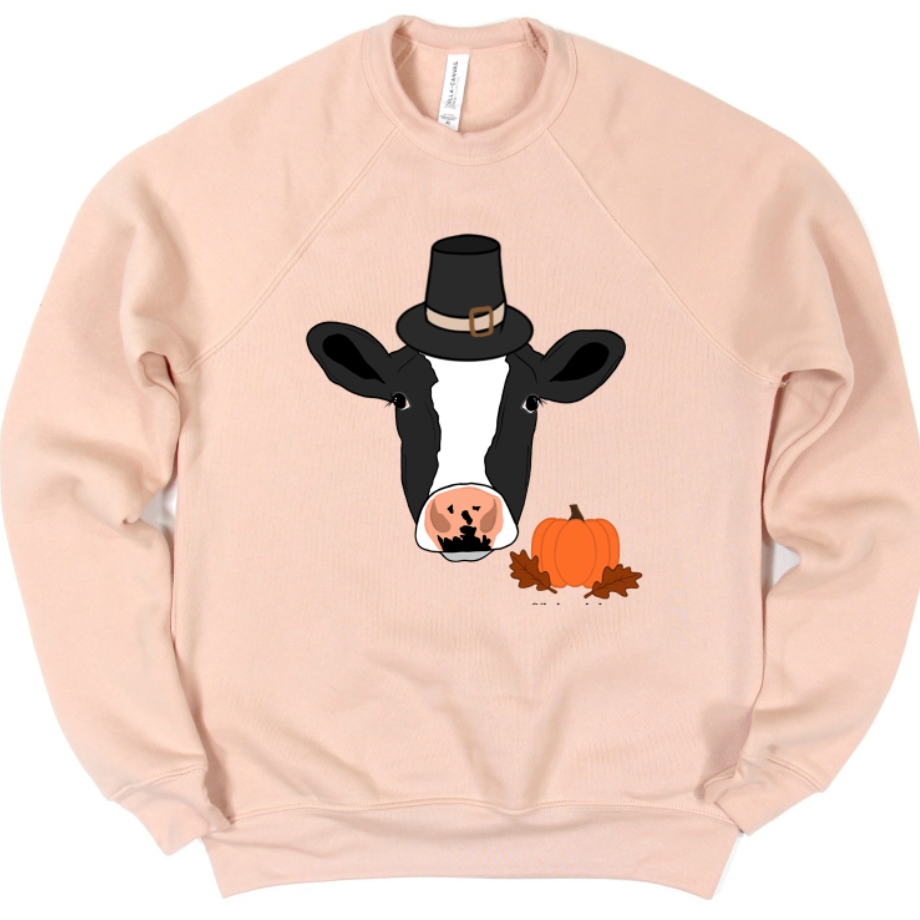 Fall Dairy Cow Crewneck (S-3XL) - Multiple Colors!