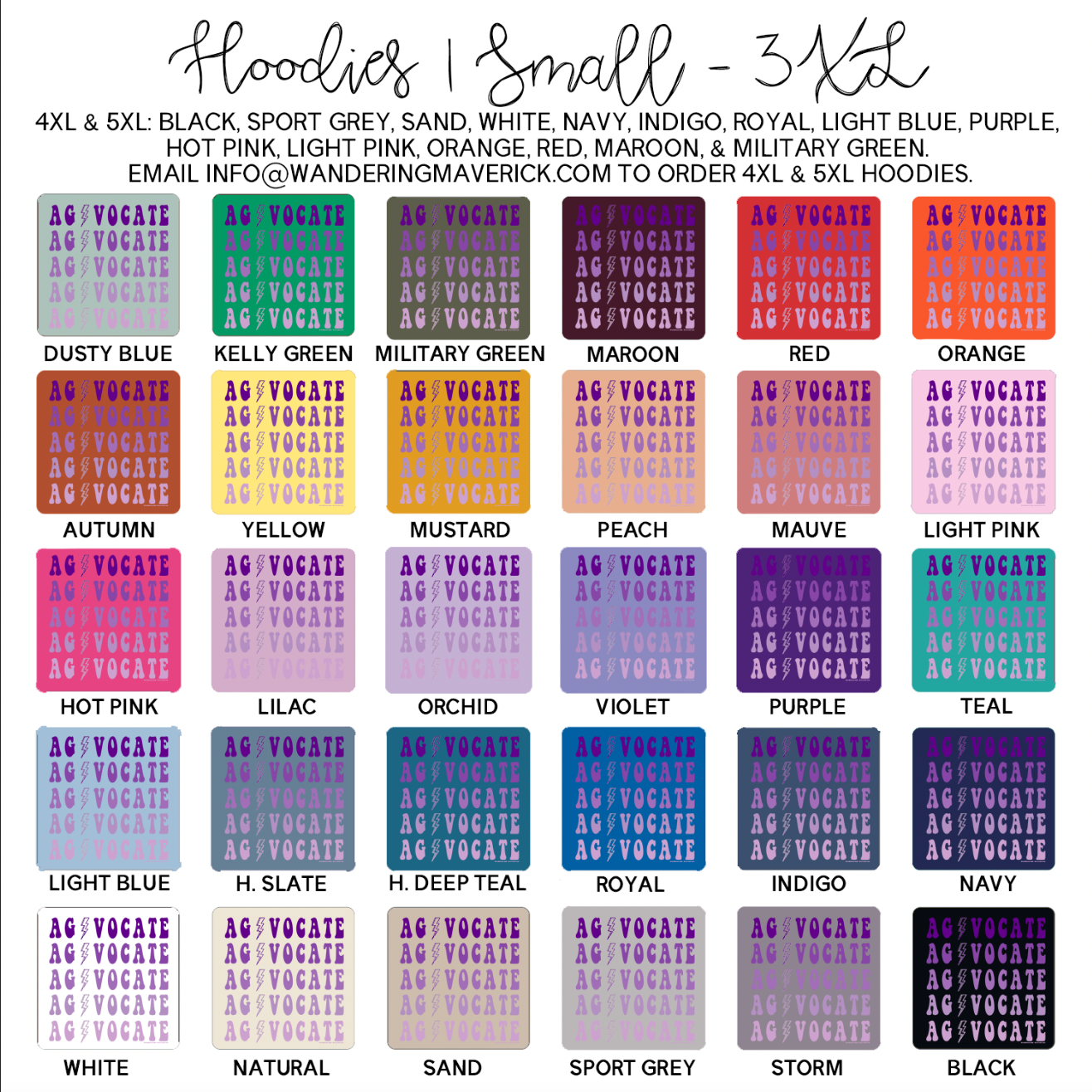 Agvocate Bolt Purple Hoodie (S-3XL) Unisex - Multiple Colors!