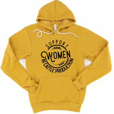 Support Women in Cattle Production Hoodie (S-3XL) Unisex - Multiple Colors!