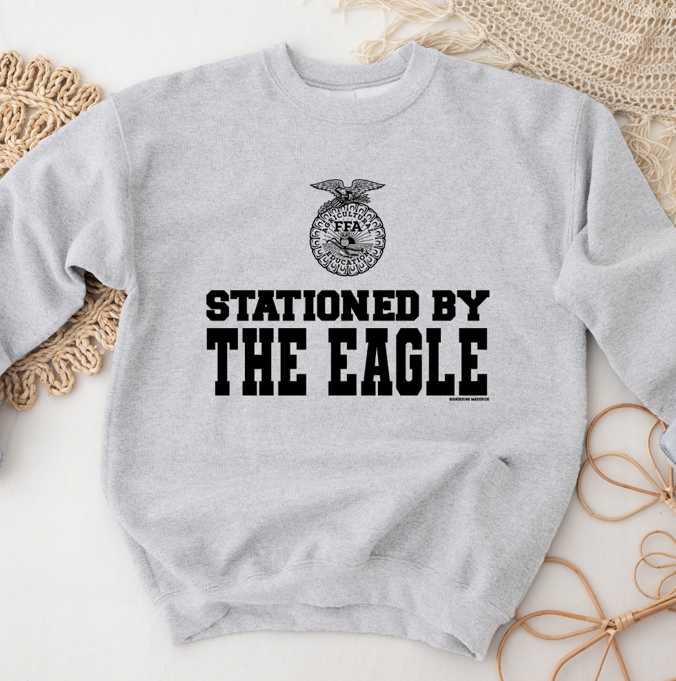 Stationed By The Eagle Crewneck (S-3XL) - Multiple Colors!