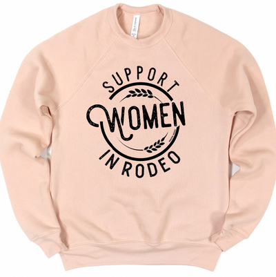 Support Women in Rodeo Crewneck (S-3XL) - Multiple Colors!
