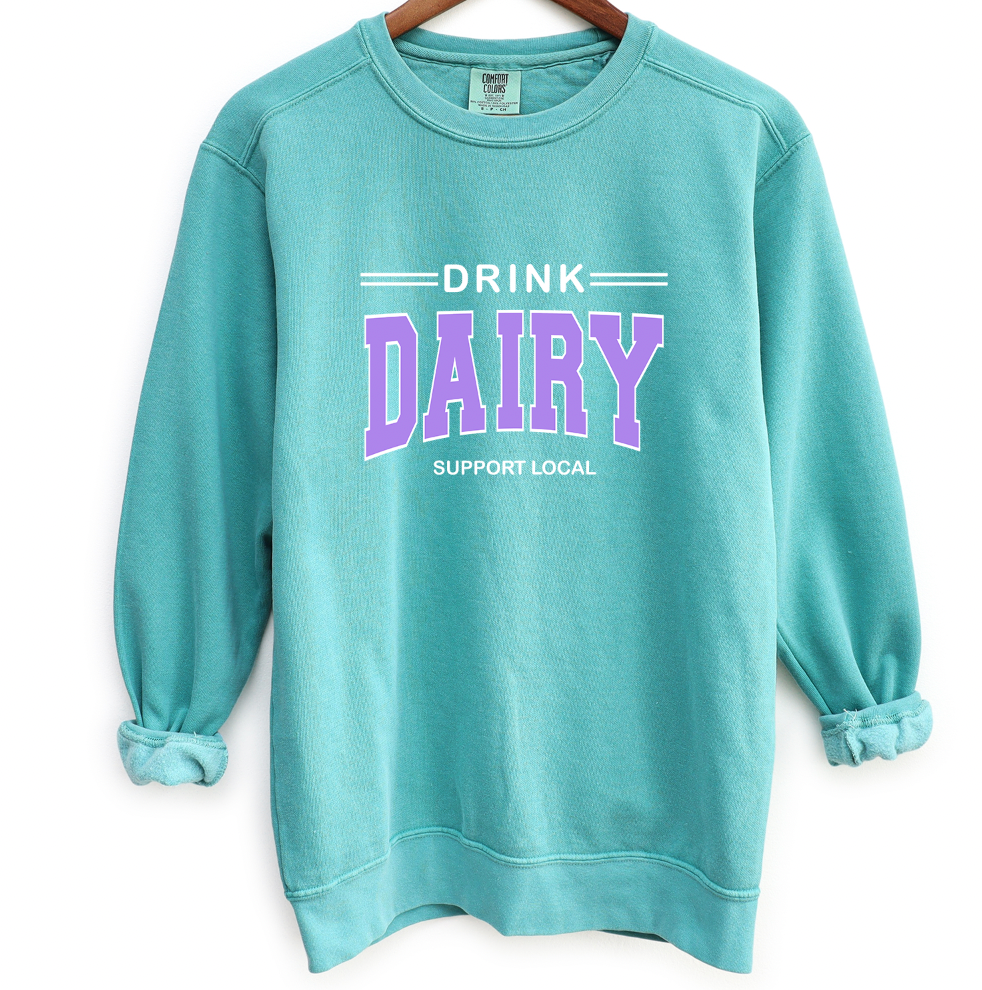 Drink Dairy Support Local PURPLE Crewneck (S-3XL) - Multiple Colors!