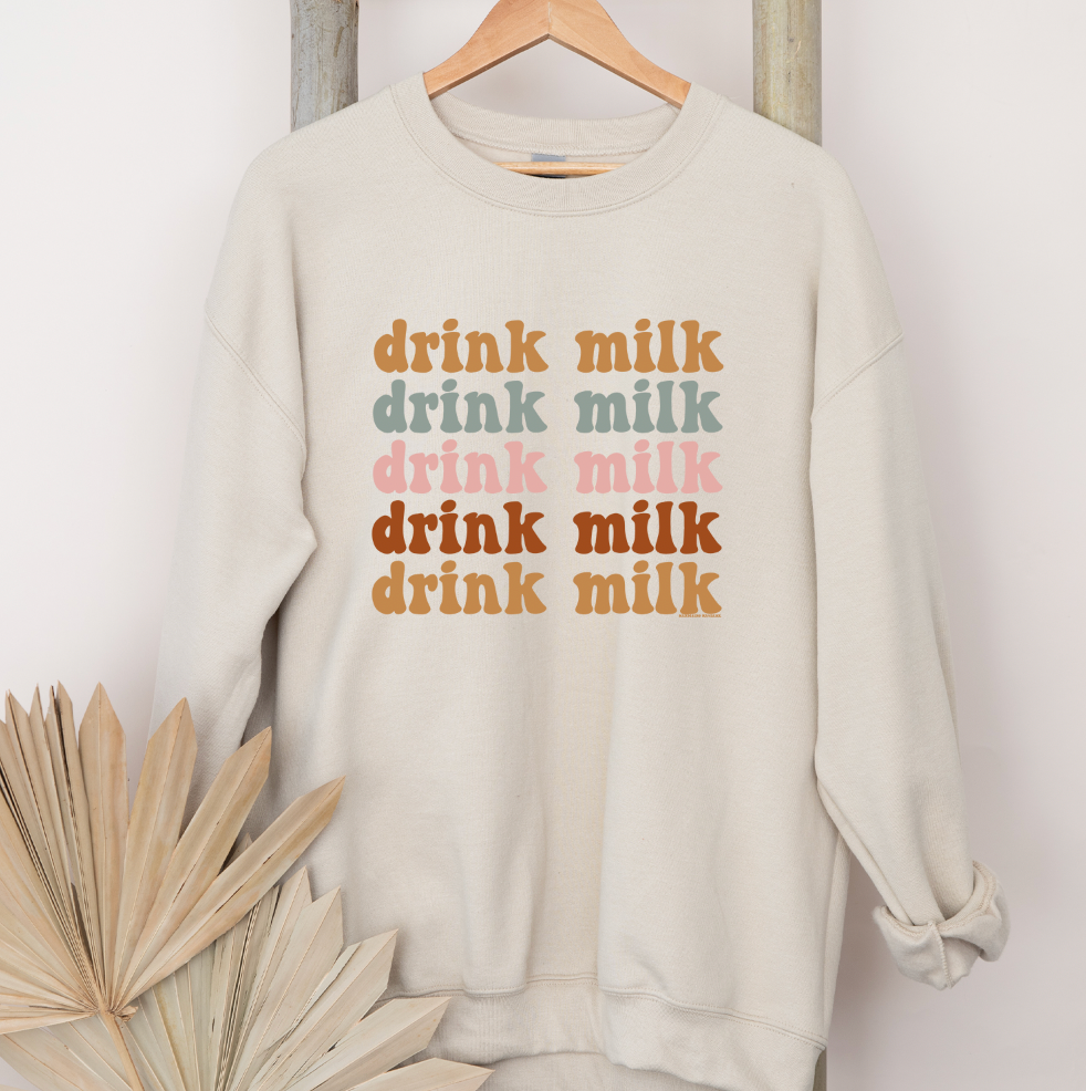 Groovy Drink Milk Crewneck (S-3XL) - Multiple Colors!