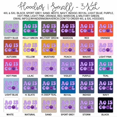 Purple Ag Is Cool Hoodie (S-3XL) Unisex - Multiple Colors!