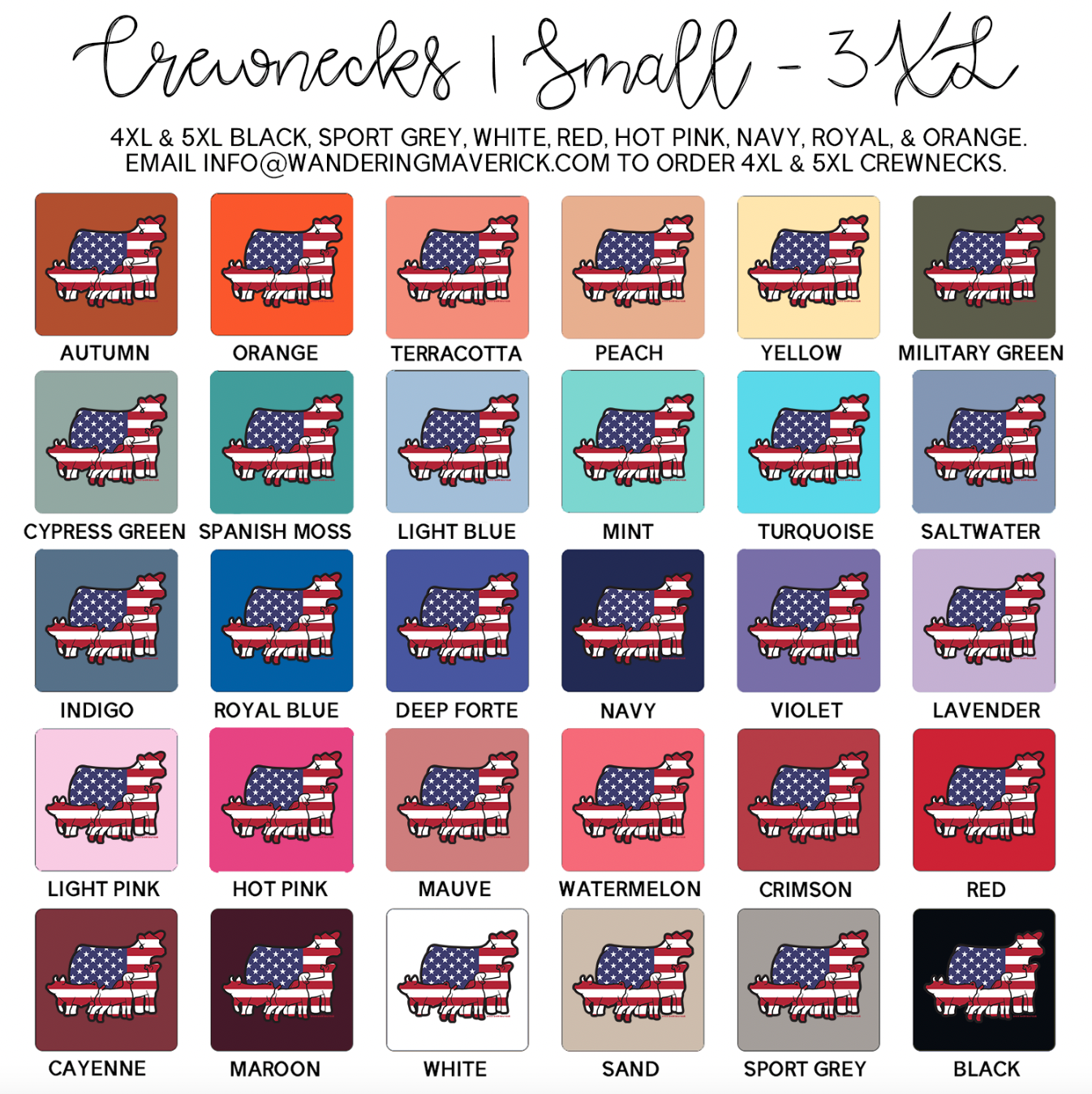 Patriotic Group Crewneck (S-3XL) - Multiple Colors!