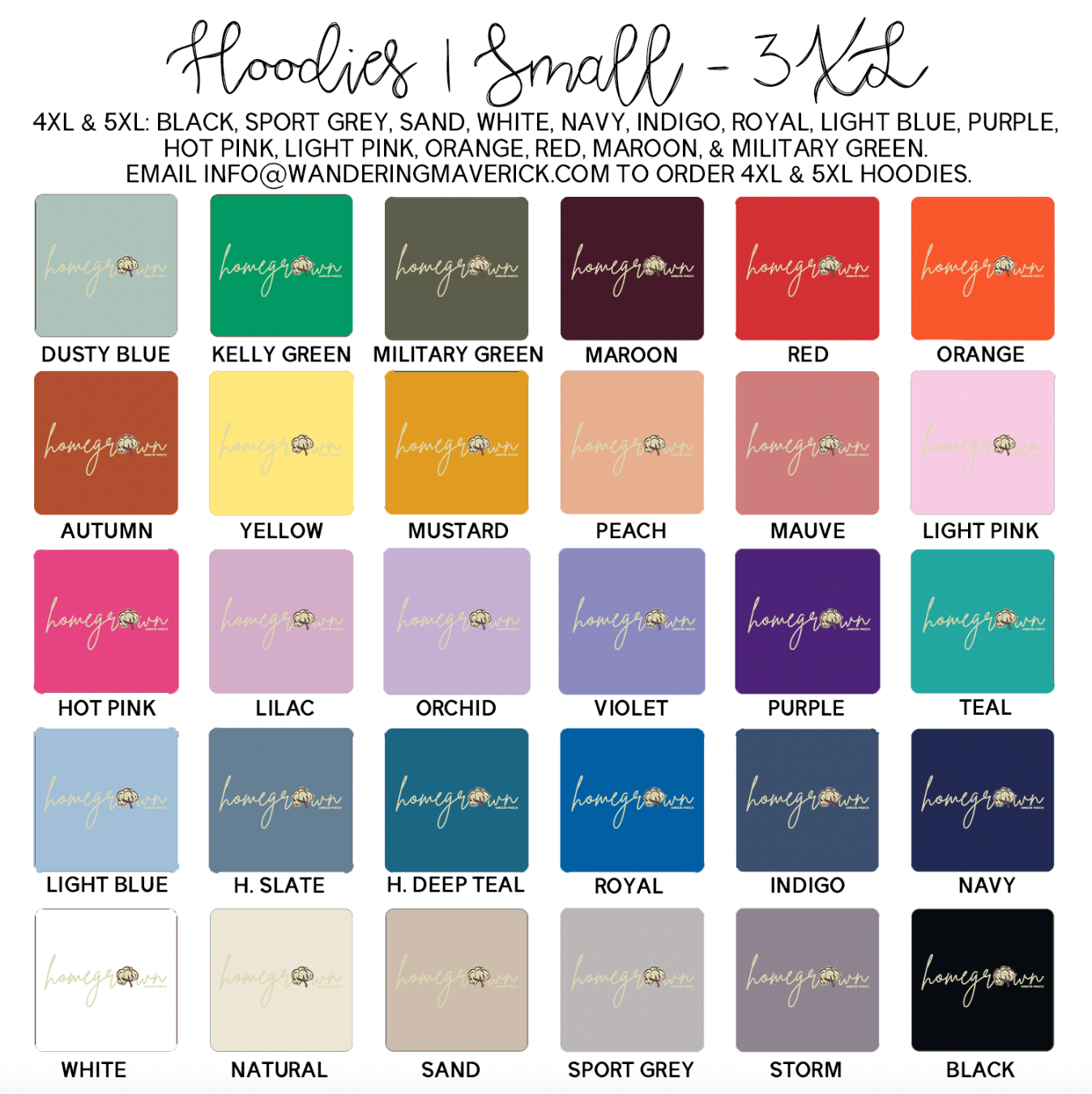 Homegrown Hoodie (S-3XL) Unisex - Multiple Colors!