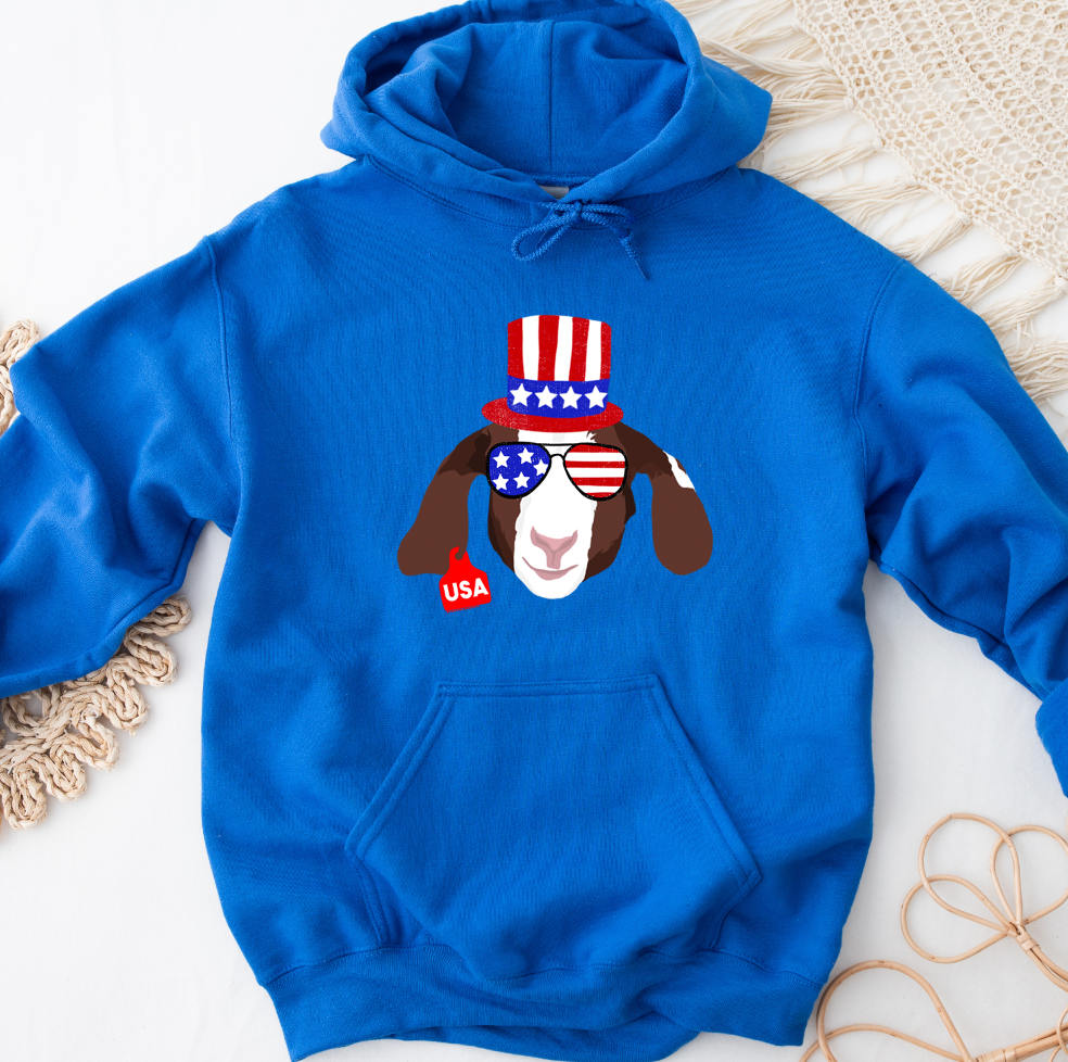 Red White and Blue Goat Hoodie (S-3XL) Unisex - Multiple Colors!
