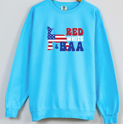 Red White and Baa Lamb Crewneck (S-3XL) - Multiple Colors!