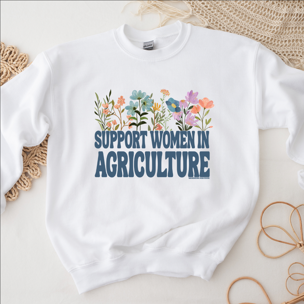 Blooming Support Women In Agriculture Crewneck (S-3XL) - Multiple Colors!
