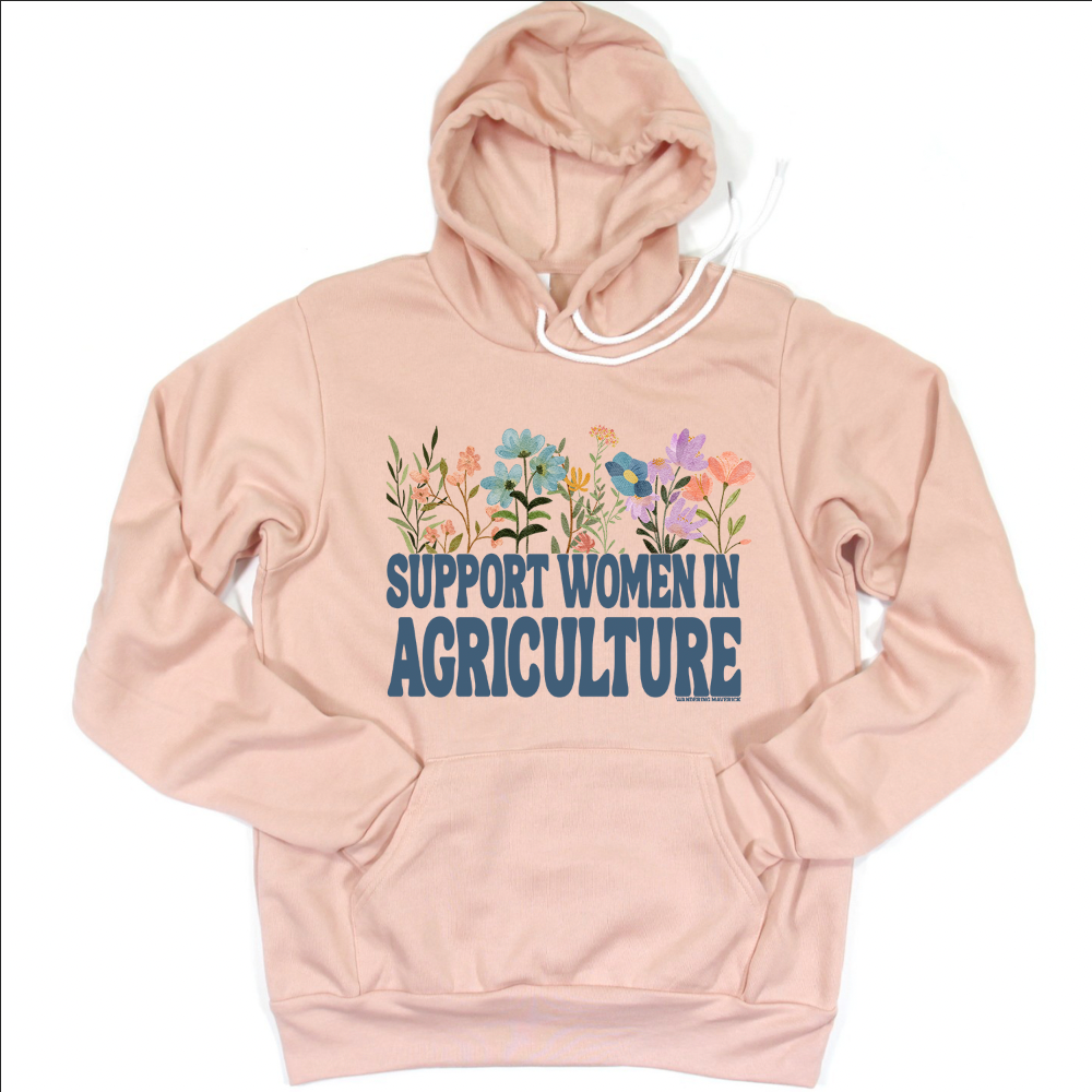 Blooming Support Women In Agriculture Hoodie (S-3XL) Unisex - Multiple Colors!