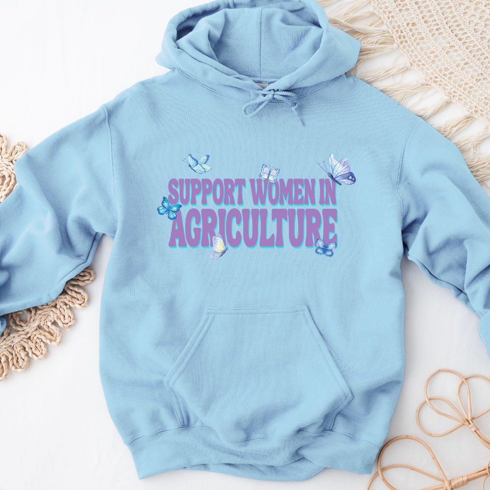 Butterfly Support Women In Agriculture Hoodie (S-3XL) Unisex - Multiple Colors!