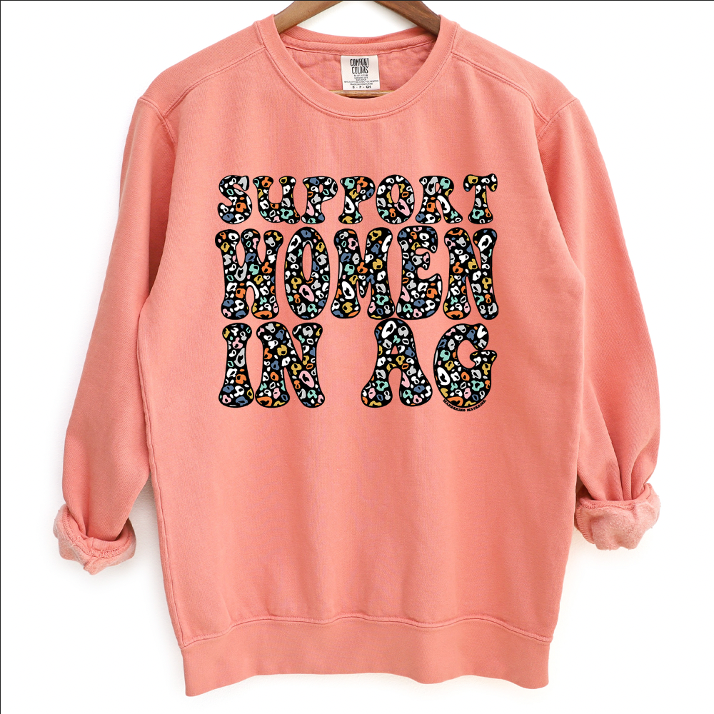 Colorful Cheetah Support Women In Ag Crewneck (S-3XL) - Multiple Colors!