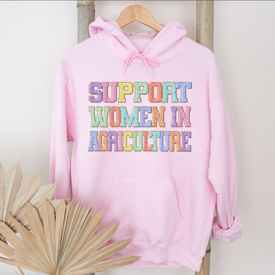 Faux Chenille Support Women In Agriculture Hoodie (S-3XL) Unisex - Multiple Colors!
