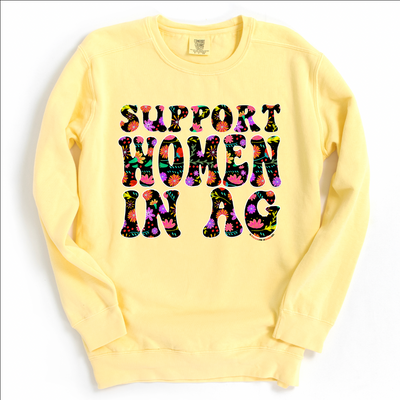 Fiesta Support Women in Ag Crewneck (S-3XL) - Multiple Colors!