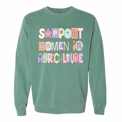 Pastel Support Women In Agriculture Crewneck (S-3XL) - Multiple Colors!