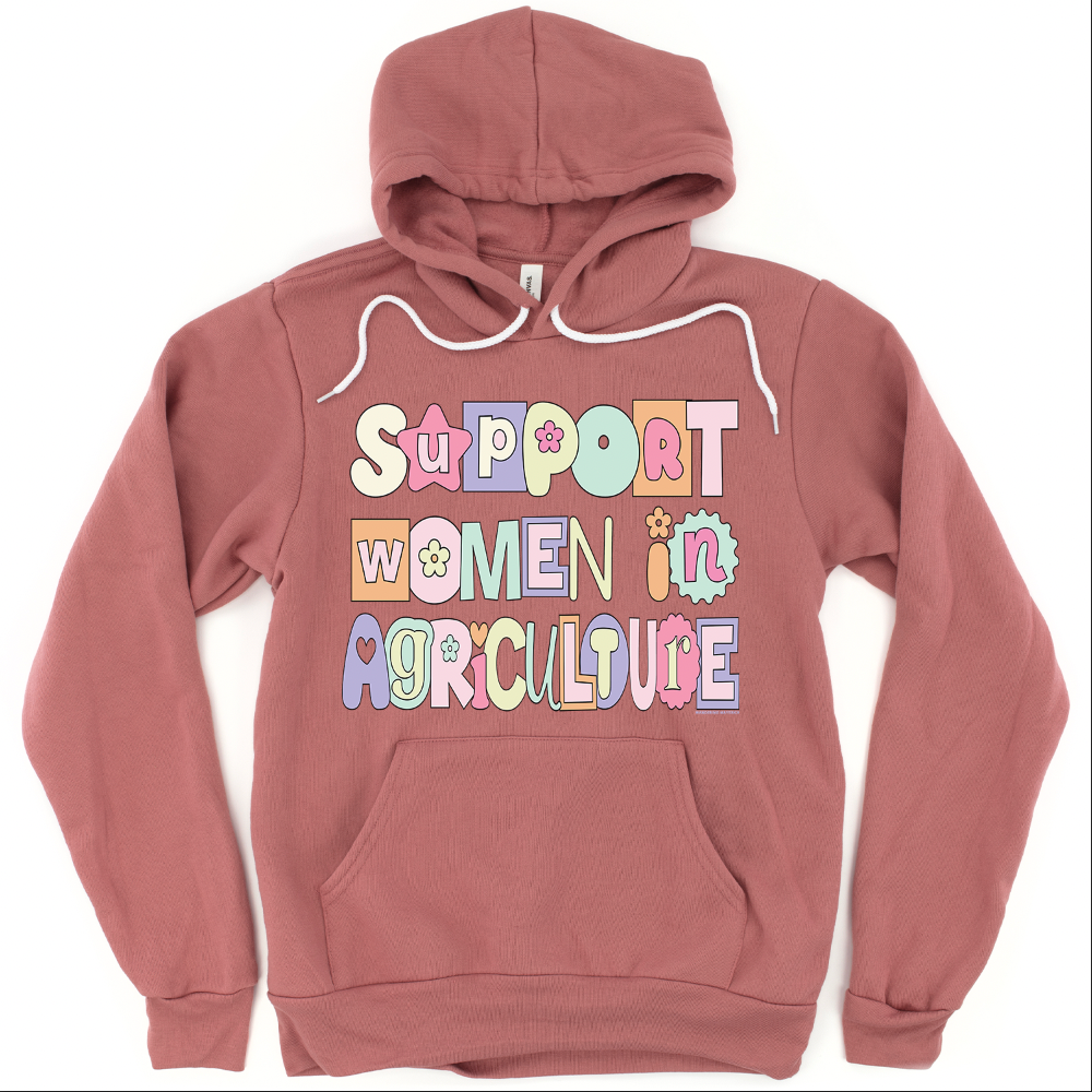 Pastel Support Women In Agriculture Hoodie (S-3XL) Unisex - Multiple Colors!