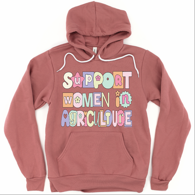 Pastel Support Women In Agriculture Hoodie (S-3XL) Unisex - Multiple Colors!