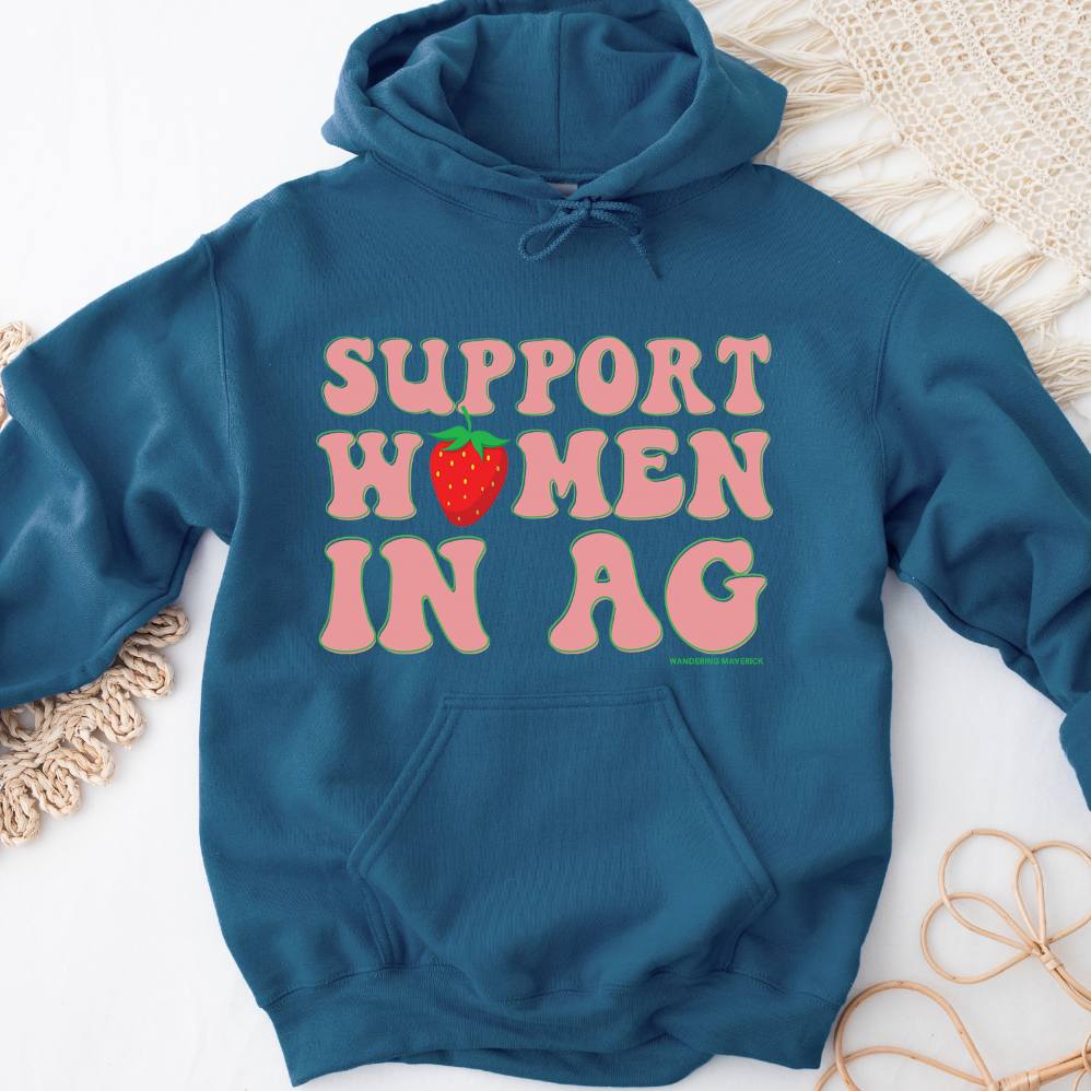 Strawberry Support Women In Ag Hoodie (S-3XL) Unisex - Multiple Colors!