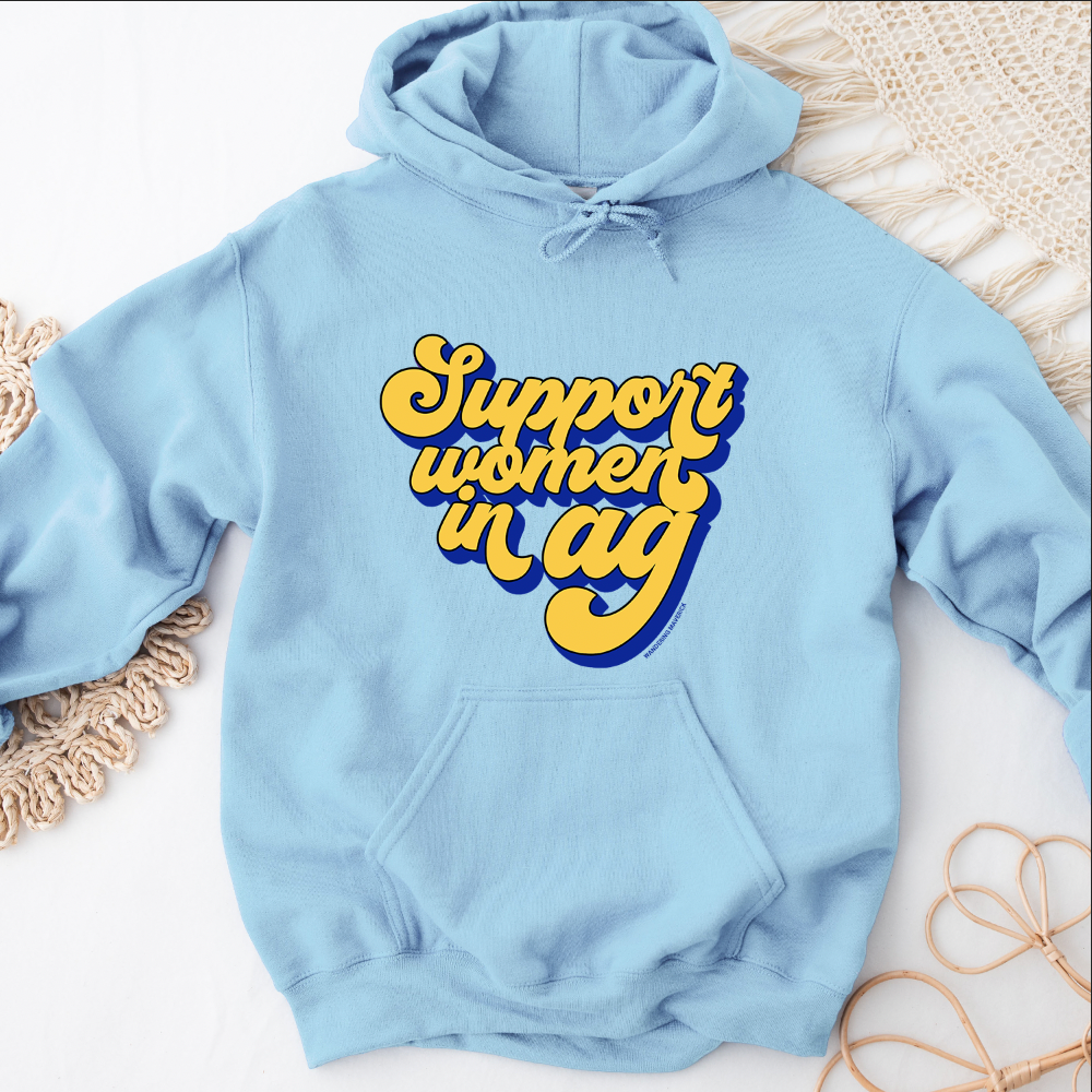 Retro Support Women In Ag FFA Hoodie (S-3XL) Unisex - Multiple Colors!