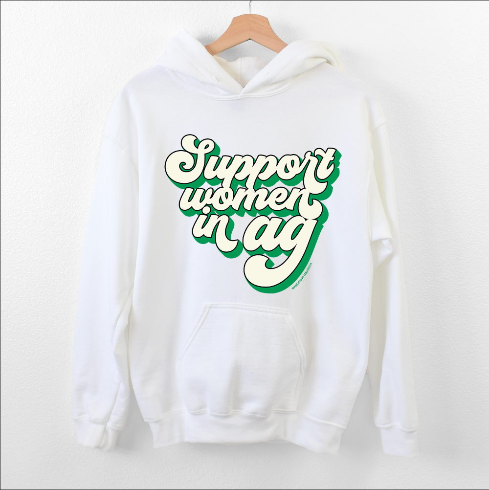 Retro Support Women In Ag Green Hoodie (S-3XL) Unisex - Multiple Colors!
