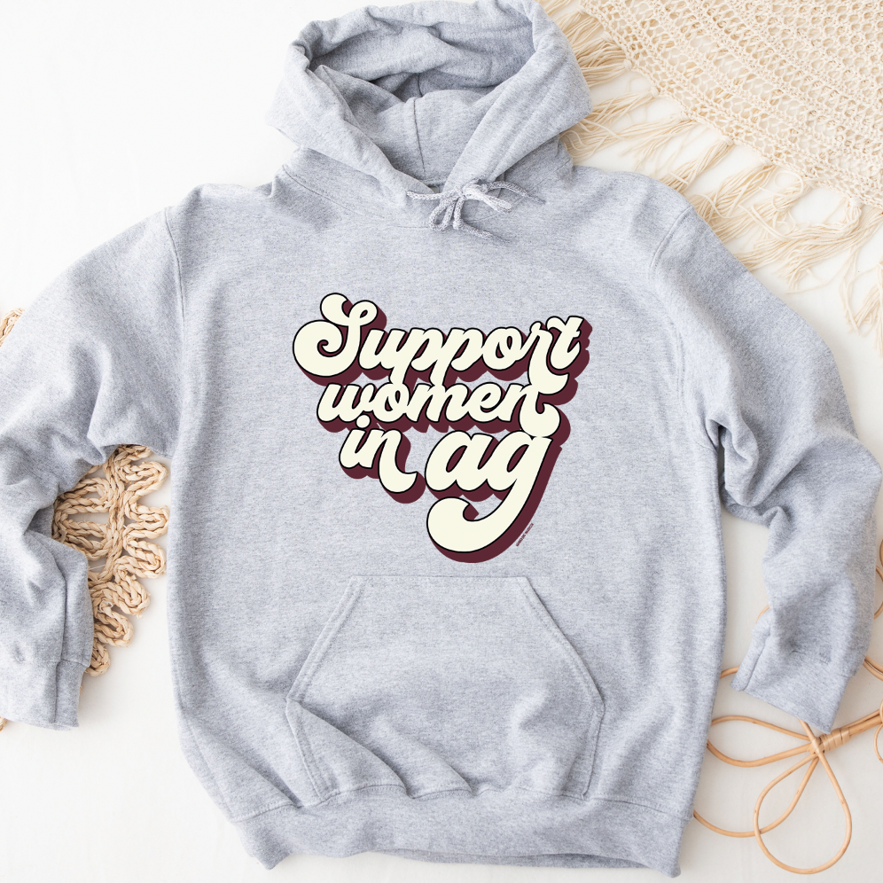 Retro Support Women In Ag Maroon Hoodie (S-3XL) Unisex - Multiple Colors!